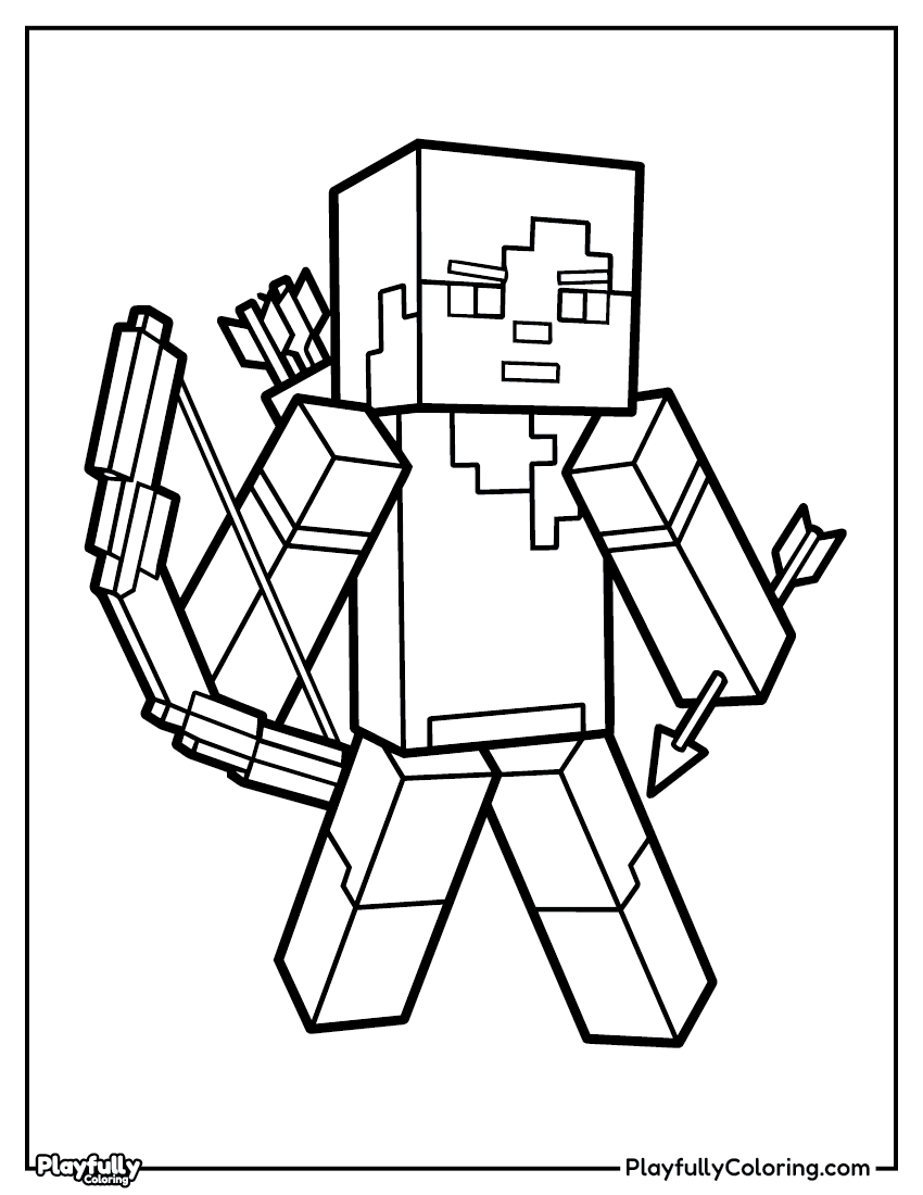 Minecraft Coloring Pages alex coloring page