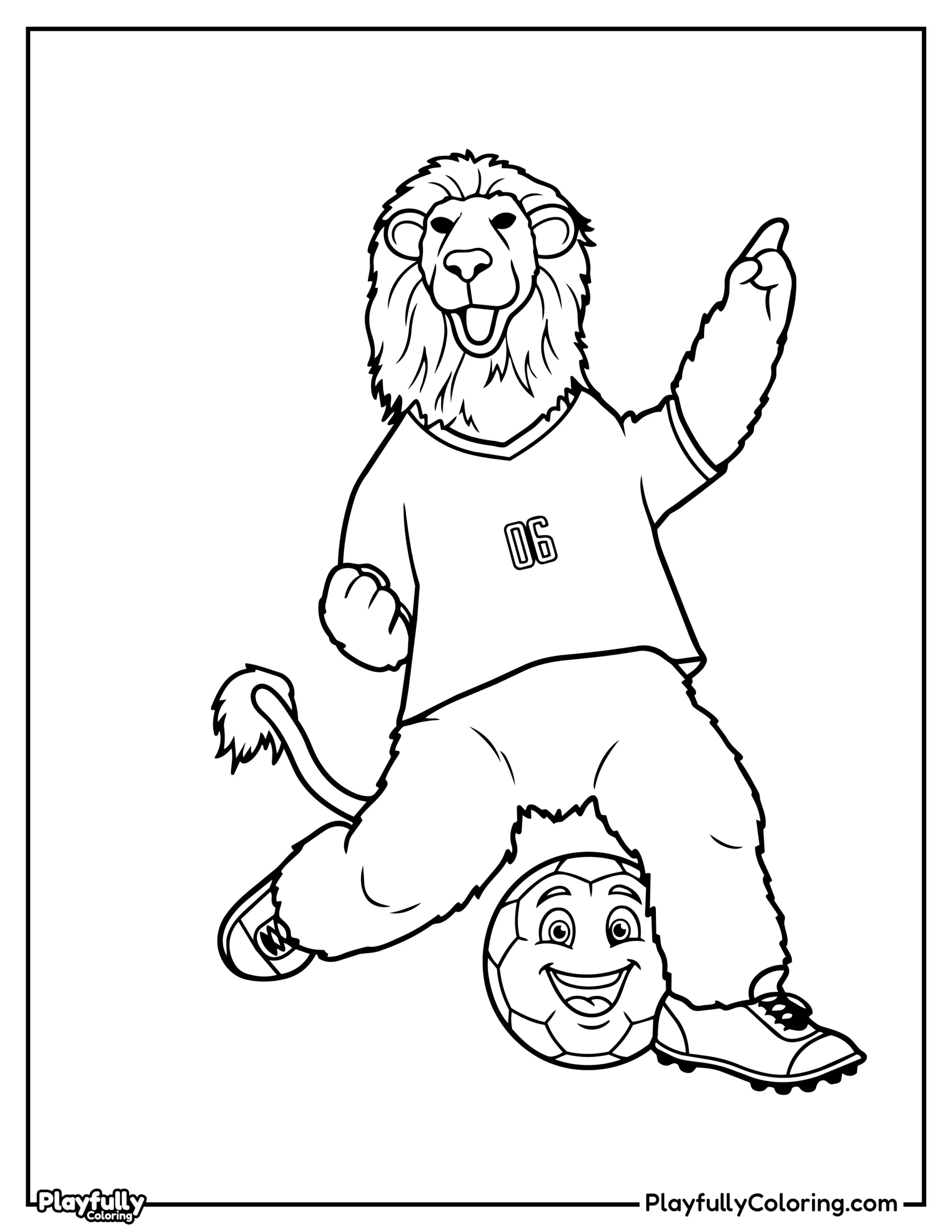 World Cup Mascots Coloring Pages All FIFA Mascots Goleo VI the lion and Pille the ball, official mascots of the 2006 World Cup in Germany.