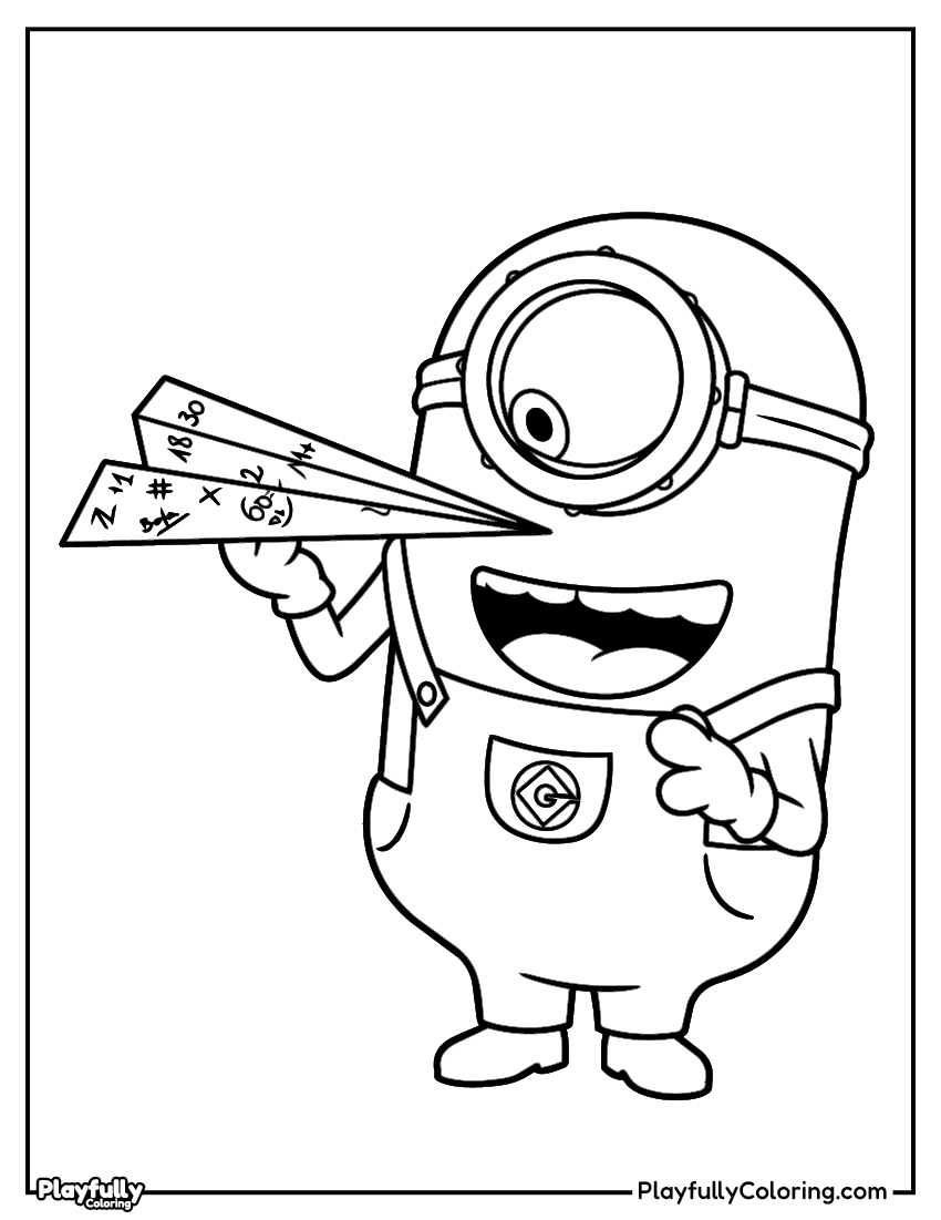 Minions Coloring Pages — Free Printable minion pizza delivery coloring page