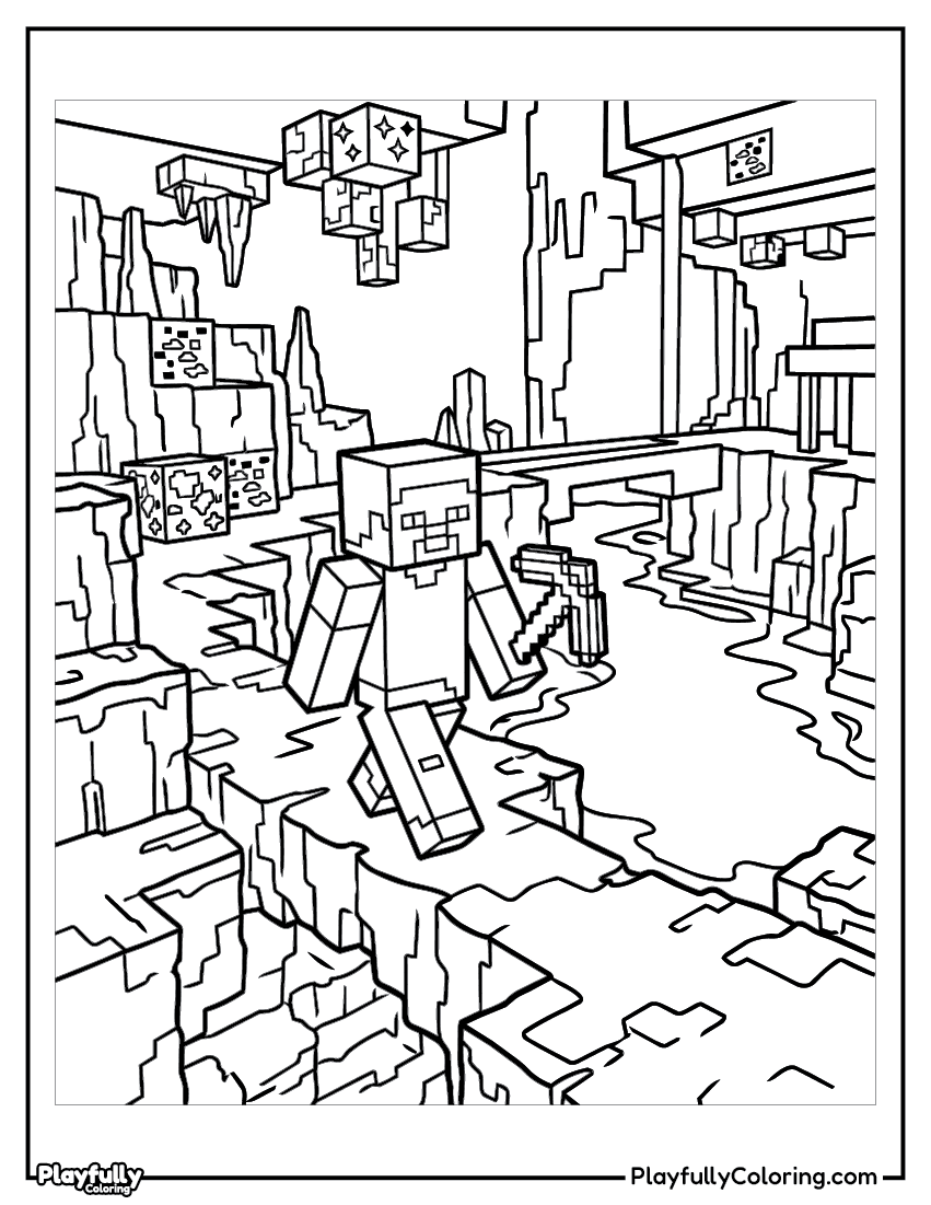Minecraft Coloring Pages 19 minecraft nether coloring page
