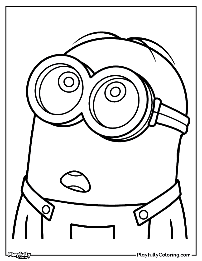 Minions Coloring Pages — Free Printable minion tall jeans coloring page