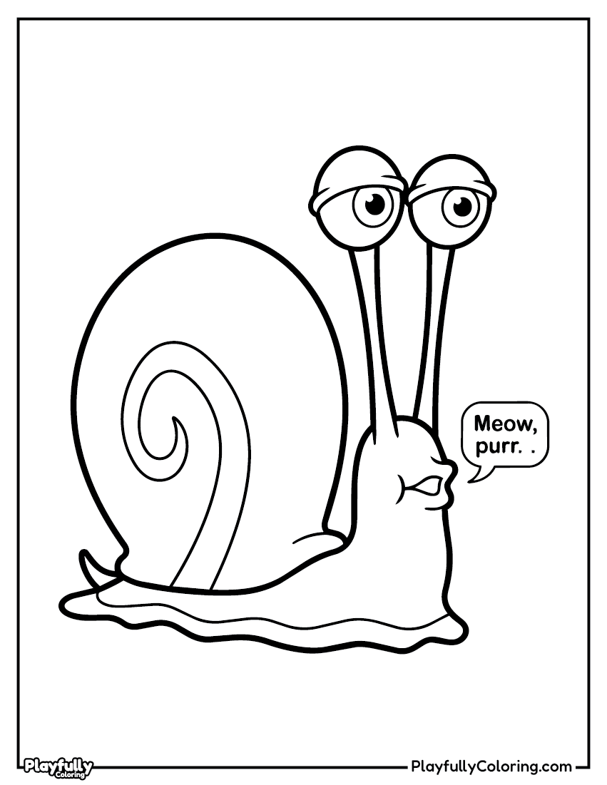 SpongeBob Coloring Pages Gary coloring page