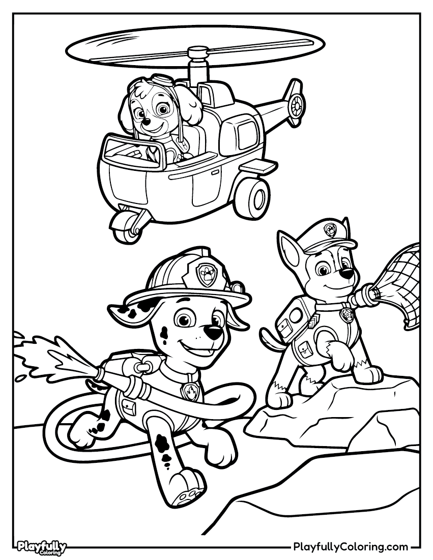 Paw Patrol Coloring Pages Paw patrol mighty pups coloring page