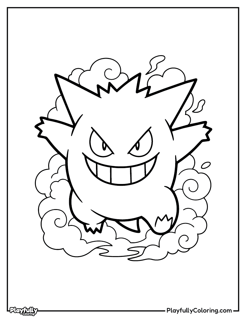 Pokemon Coloring Pages — Free PDF 29 gengar and haunter coloring page