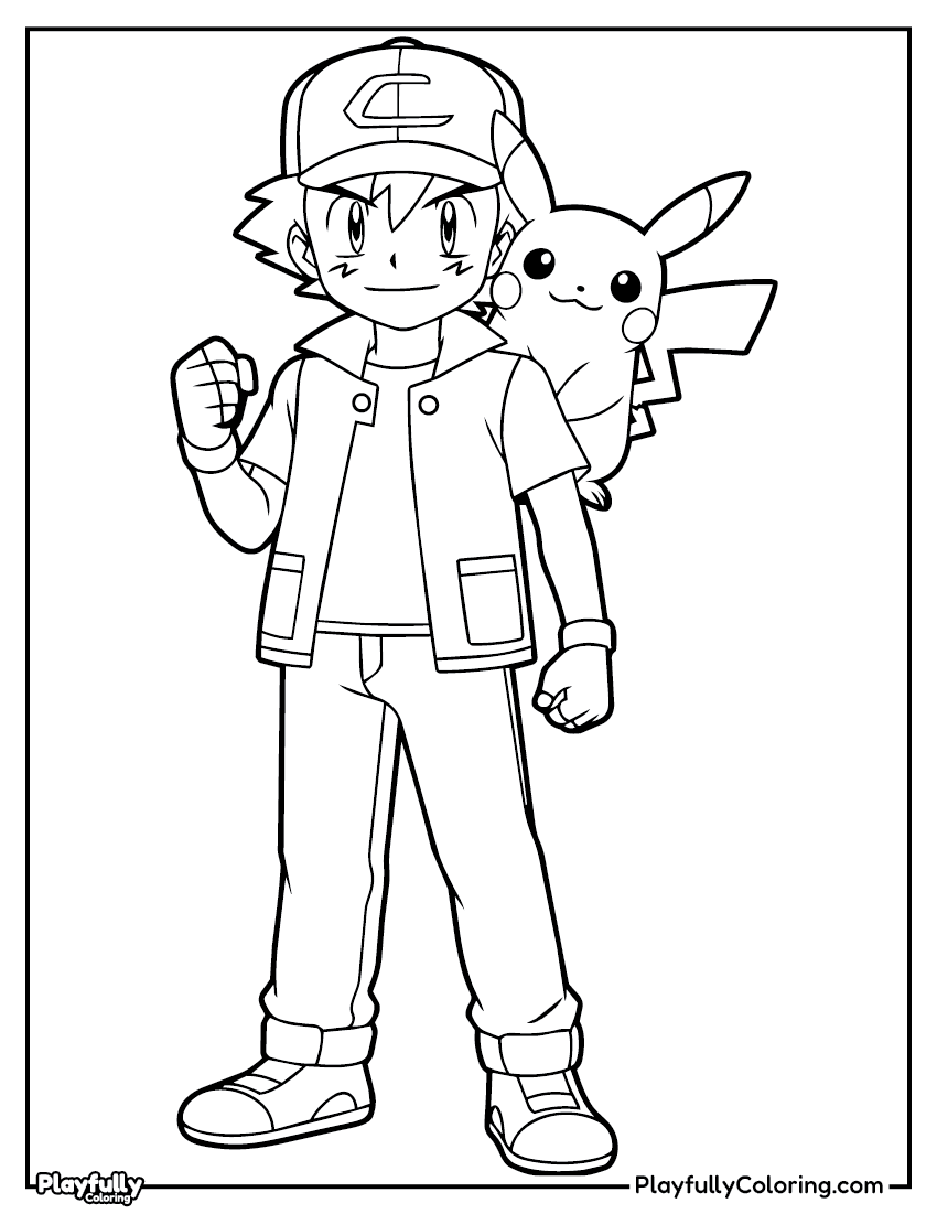 Pokemon Coloring Pages — Free PDF 31 ash pikachu coloring pages