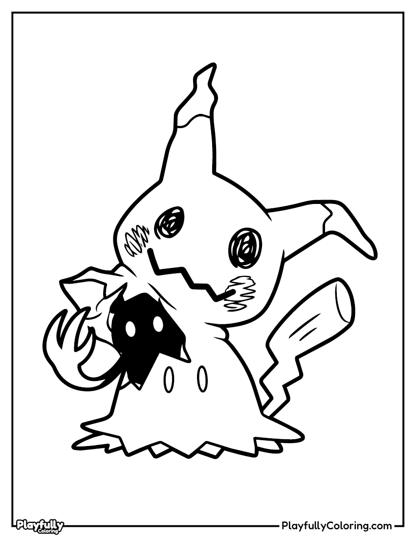 Pokemon Coloring Pages — Free PDF 4 mimikyu coloring page