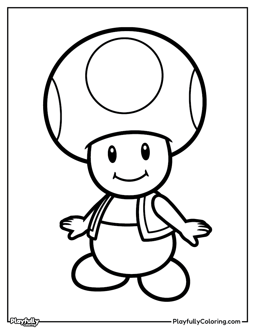 Mario Coloring Pages - Free Printables toad super mario character coloring page