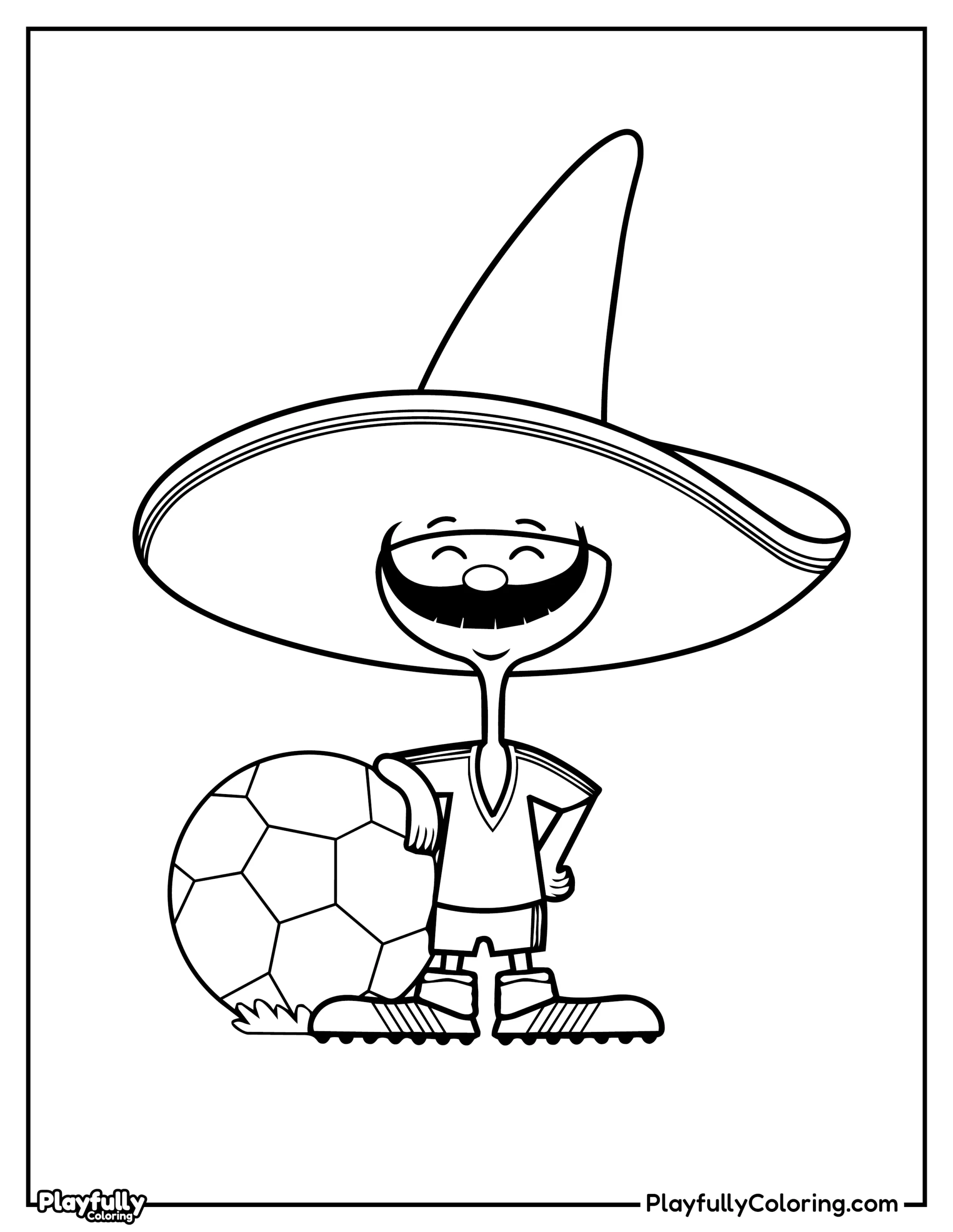 World Cup Mascots Coloring Pages All FIFA Mascots Coloring page of Pique, the chili mascot of the 1986 World Cup in Mexico.