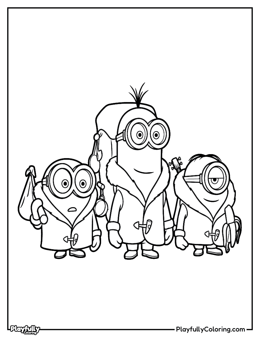 Minions Coloring Pages — Free Printable minions witch halloween coloring page
