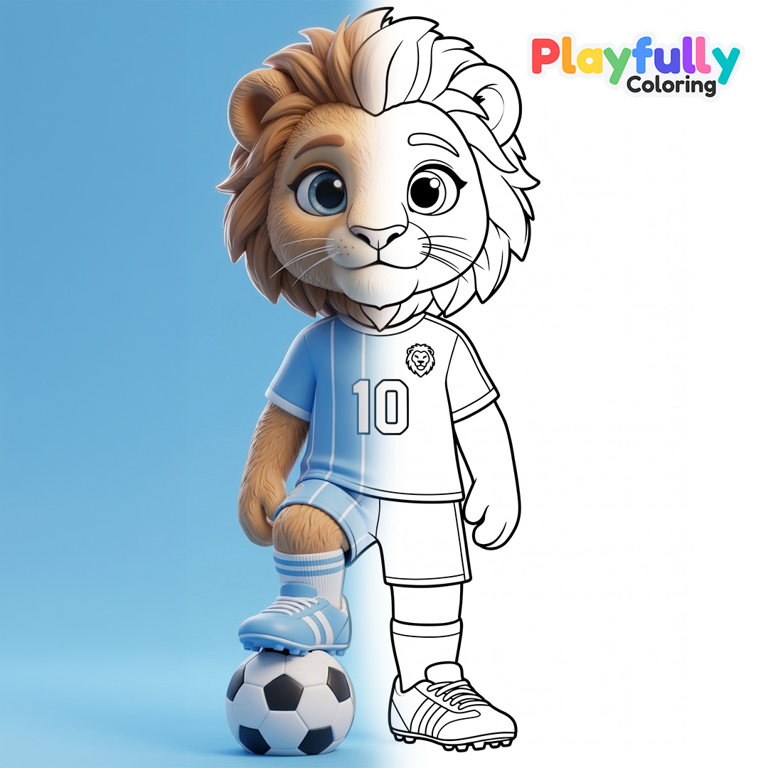 Animal Soccer Players Coloring Pages — Free PDF animal soccer players coloring pages free printable pdf