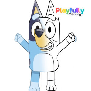 bluey coloring page free printable