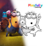 minions coloring page free printable