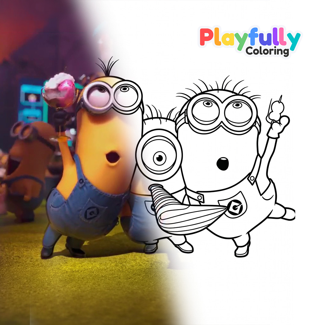 Minions Coloring Pages — Free Printable minions coloring page free printable