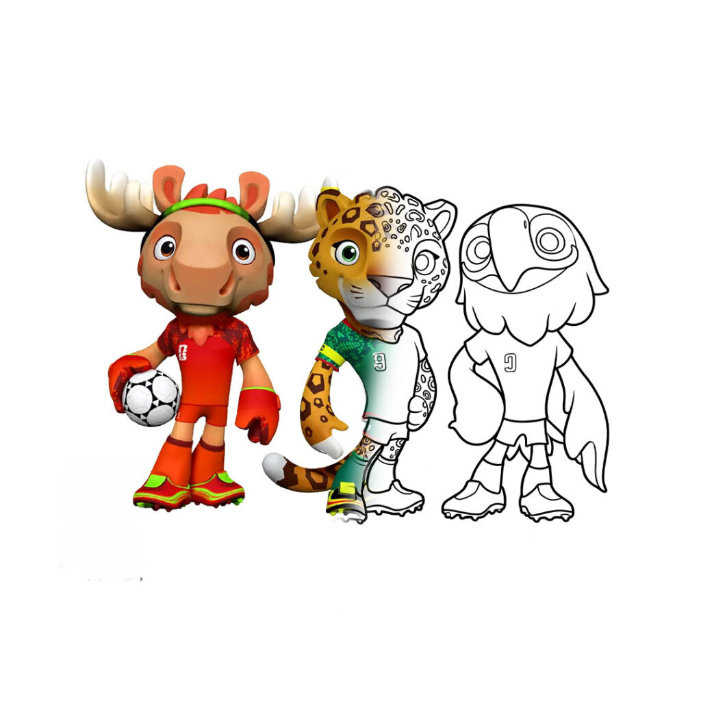 world cup mascots coloring pages all fifa mascots free printable pdf