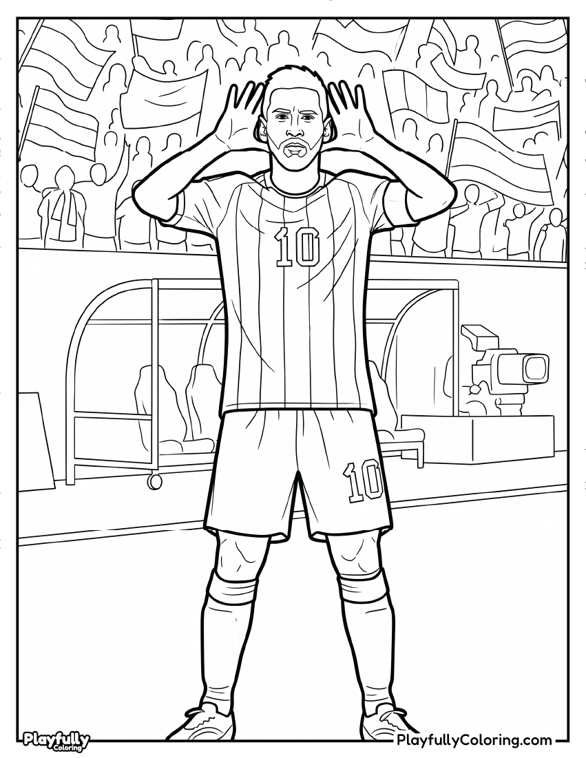 Lionel Messi Coloring Pages 14 messi topo gigio celebration netherlands coloring sheet