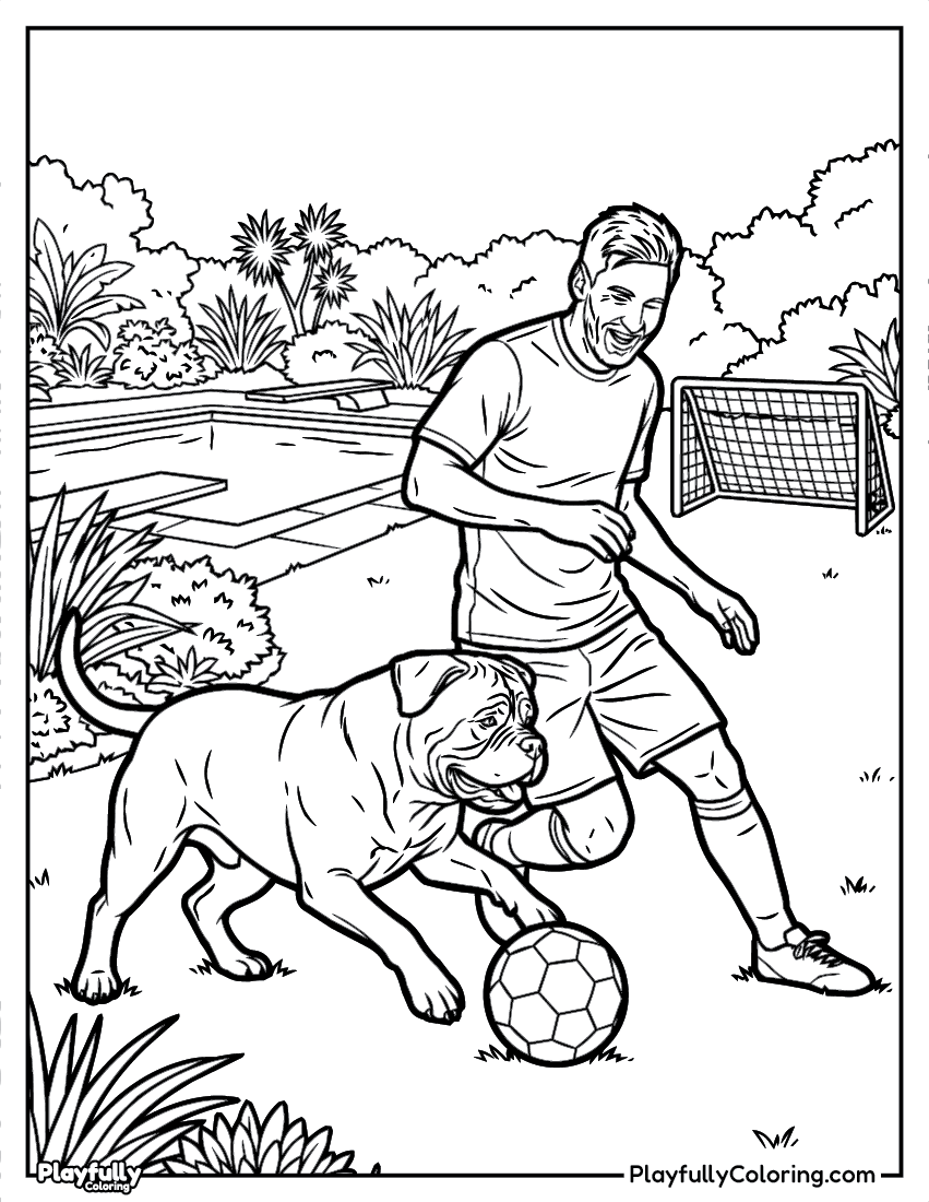 Lionel Messi Coloring Pages 2 messi playing with dog hulk coloring page