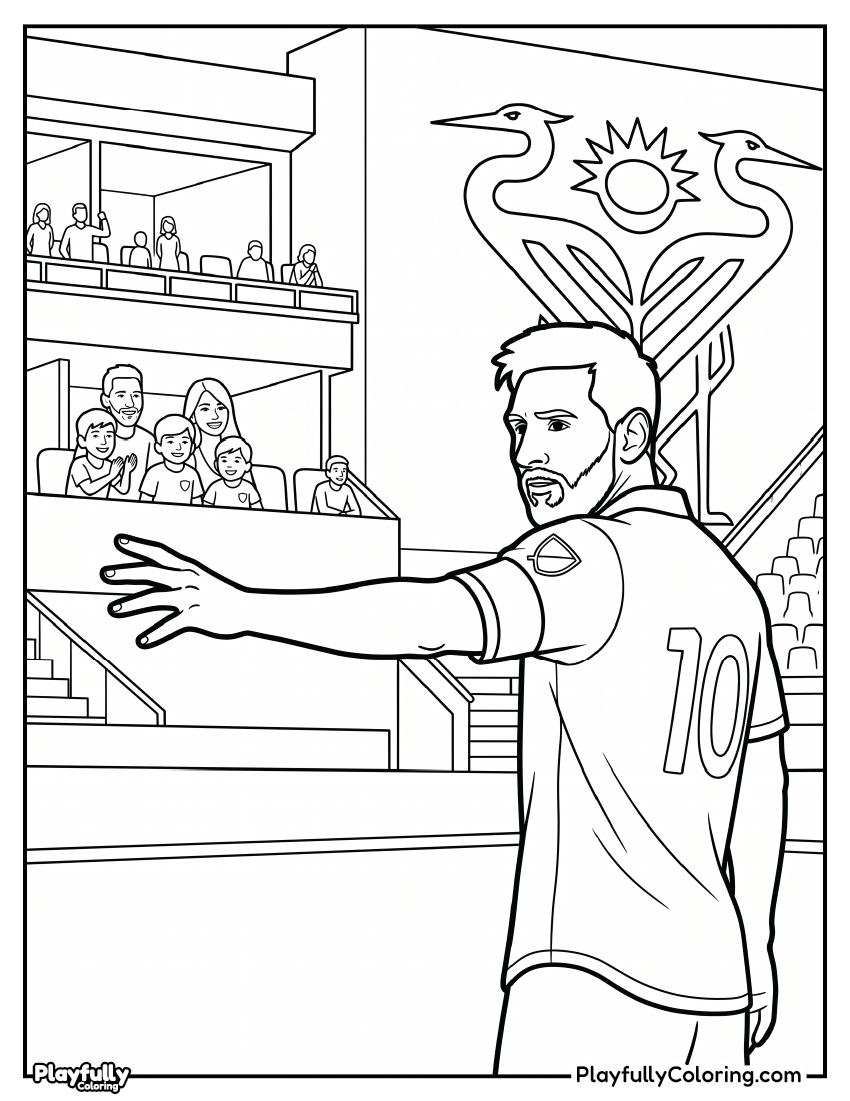 Lionel Messi Coloring Pages 20 messi inter miami marvel celebration coloring page