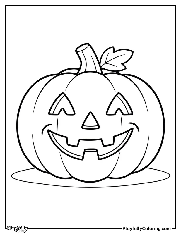 Halloween Coloring Pages Free Printable halloween smiling jack o lantern pumpkin coloring page